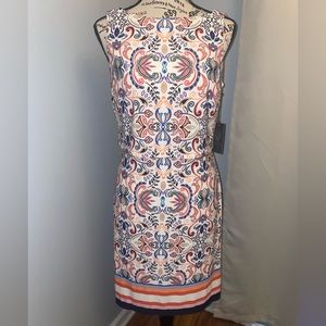 Vince Camuto Kaleidoscope Paisley Print  Stretch Mini Dress Size 4 NWT